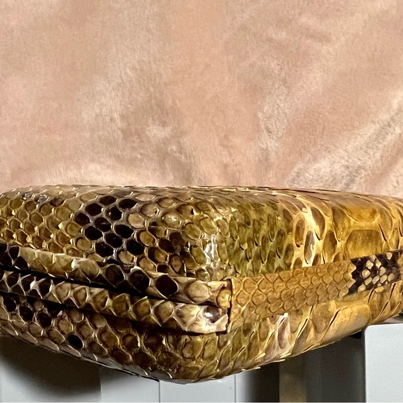 Oscar De La Renta Python Purse Cabochon bad - Picture 3 of 8
